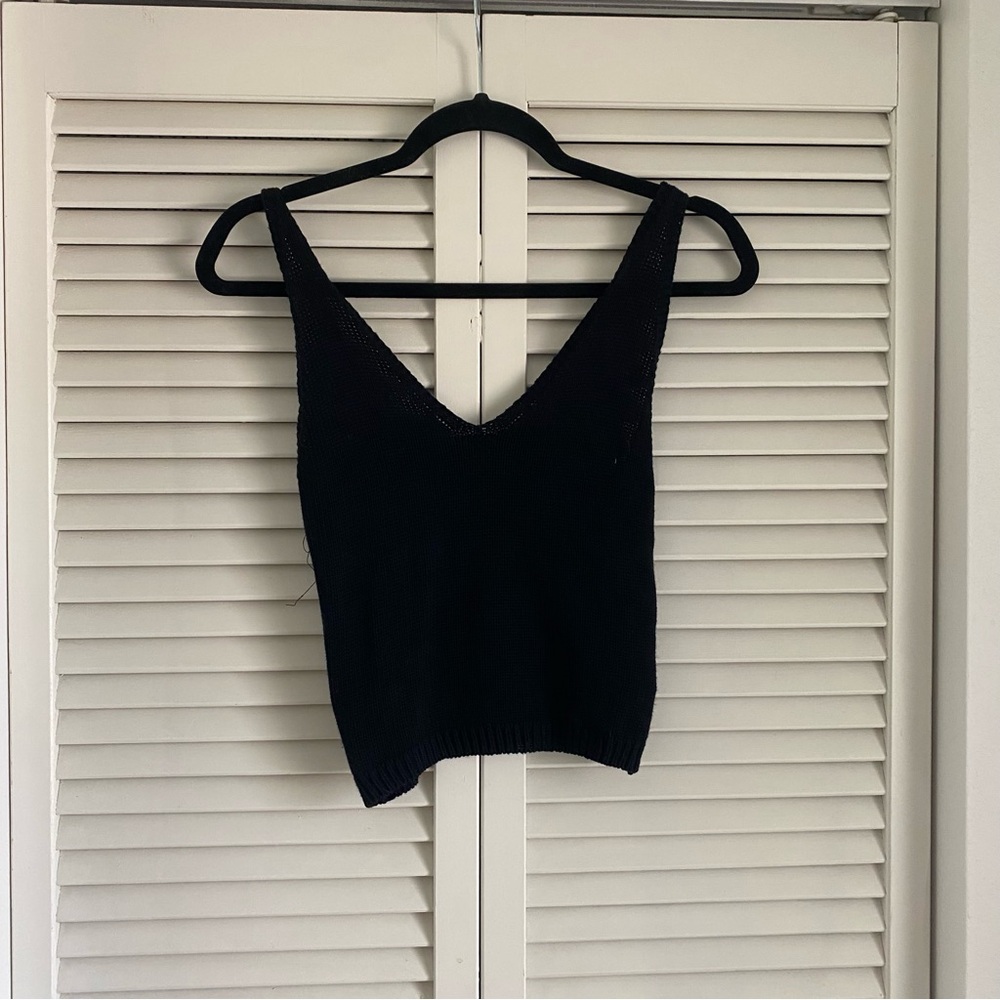 Black Sleeveless Knit Top sz. S